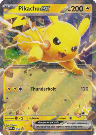 Image of Pikachu ex (Pikachu 60) 106  - Holofoil Battle Academy 2024 - Holo Rare