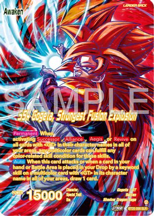 Image of SS4 Son Goku & SS4 Vegeta // SS4 Gogeta, Strongest Fusion Explosion (SLR) (BT25-098) - Legend of the Dragon Balls Foil
