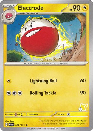 Image of Electrode - Pikachu 6 067  Battle Academy 2024 - Uncommon