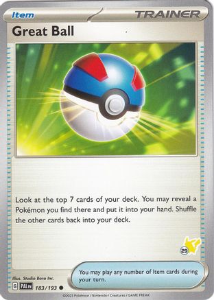 Image of Great Ball - Pikachu 29 183  Battle Academy 2024 - Common