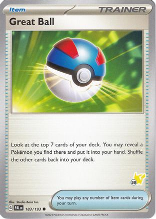 Image of Great Ball - Pikachu 38 183  Battle Academy 2024 - Common