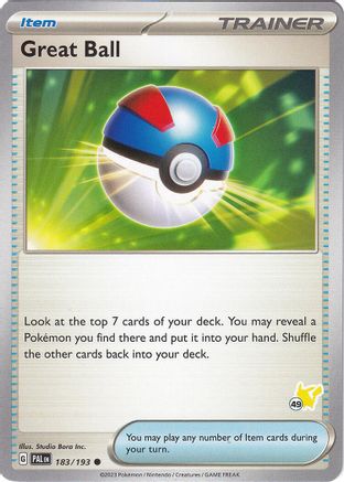 Image of Great Ball - Pikachu 49 183  Battle Academy 2024 - Common