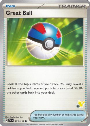 Image of Great Ball - Pikachu 57 183  Battle Academy 2024 - Common