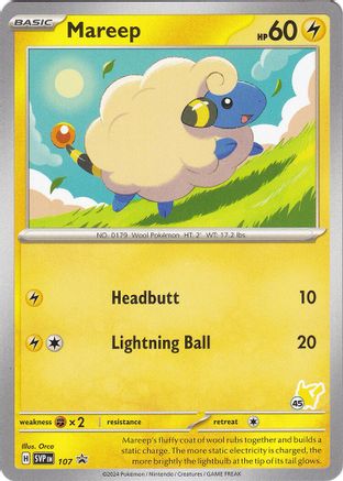 Image of Mareep - Pikachu 45 107  Battle Academy 2024 - Promo