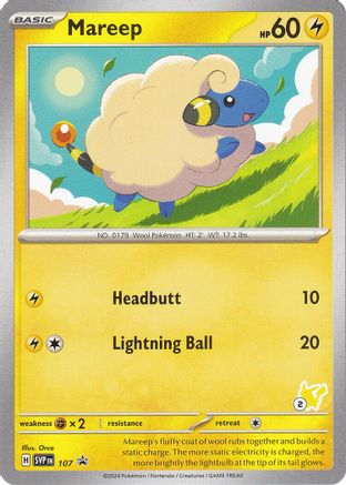 Image of Mareep - Pikachu 2 107  Battle Academy 2024 - Promo