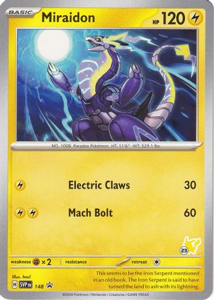 Image of Miraidon - Pikachu 23 148  Battle Academy 2024 - Promo