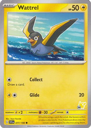 Image of Wattrel - Pikachu 58  Battle Academy 2024 - Common