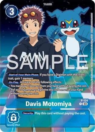 Image of Davis Motomiya - P-124 (Digimon Adventure 02: The Beginning Set) (P-124) - Digimon Promotion Cards Foil
