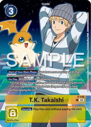 Image of T.K. Takaishi - P-129 (Digimon Adventure 02: The Beginning Set) (P-129) - Digimon Promotion Cards Foil
