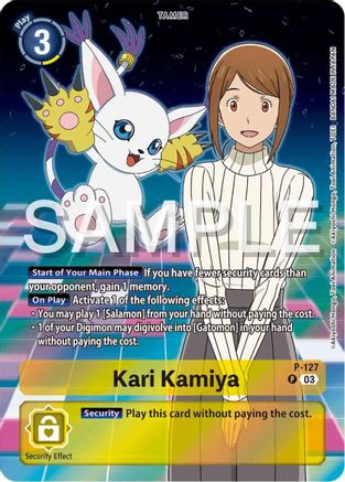 Image of Kari Kamiya - P-127 (Digimon Adventure 02: The Beginning Set) (P-127) - Digimon Promotion Cards Foil