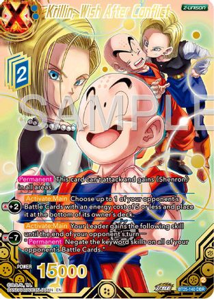 Image of Krillin, Wish After Conflict (DBR) (BT25-140) - Legend of the Dragon Balls Foil