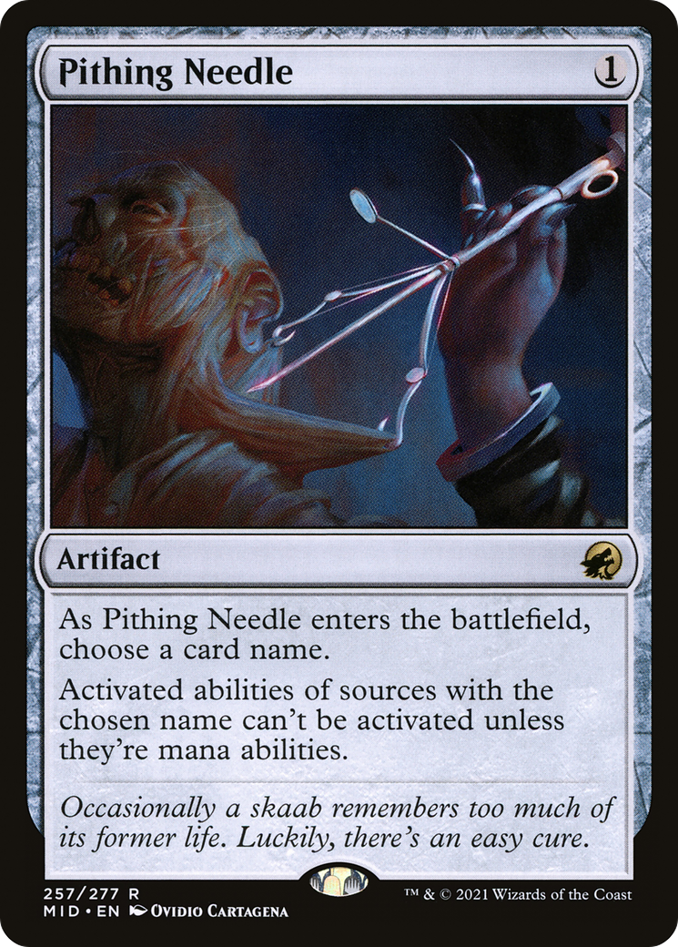 Image of Pithing Needle (MID-257) - Innistrad: Midnight Hunt Foil