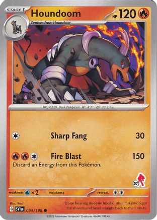 Image of Houndoom - Armarouge 27 034  Battle Academy 2024 - Common
