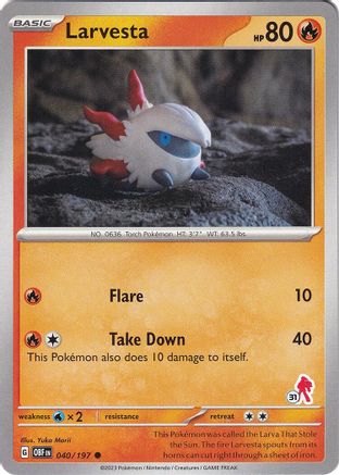 Image of Larvesta - Armarouge 31 040  Battle Academy 2024 - Common