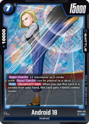 Image of Android 18 (FB03-035) - Raging Roar