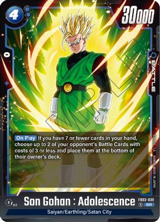 Image of Son Gohan : Adolescence - FB03-039 (FB03-039) - Raging Roar Holofoil