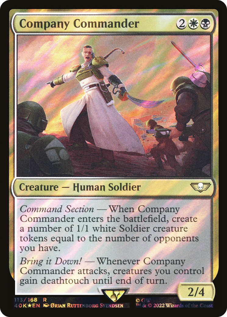 Image of Company Commander (Surge Foil) (40K-113) - Warhammer 40,000 Commander Foil