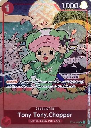 Image of Tony Tony.Chopper (English Version 1st Anniversary Set) (ST01-006) - One Piece Promotion Cards Foil