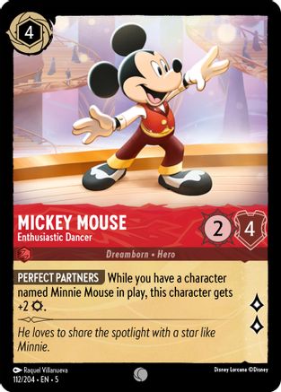Image of Mickey Mouse - Enthusiastic Dancer (112/204) - Shimmering Skies Cold Foil