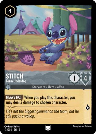 Image of Stitch - Team Underdog (171/204) - Shimmering Skies Cold Foil