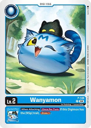 Image of Wanyamon - P-148 (Store Tournament 2024 Jul. - Sep. Participation Pack) (P-148) - Digimon Promotion Cards