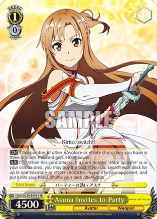 Image of Asuna Invites to Party (SR) (SAO/SC20-E001S RE) - Sword Art Online Chronicle Set