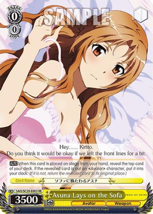 Image of Asuna Lays on the Sofa (SAO/SC20-E003 RE) - Sword Art Online Chronicle Set