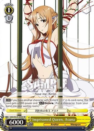 Image of Imprisoned Queen, Asuna (SAO/S20-E004 RE) - Sword Art Online Chronicle Set