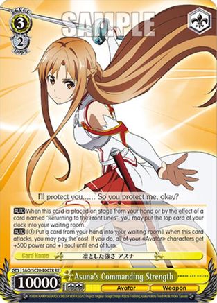 Image of Asuna's Commanding Strength (RRR) (SAO/S20-E007R RE) - Sword Art Online Chronicle Set