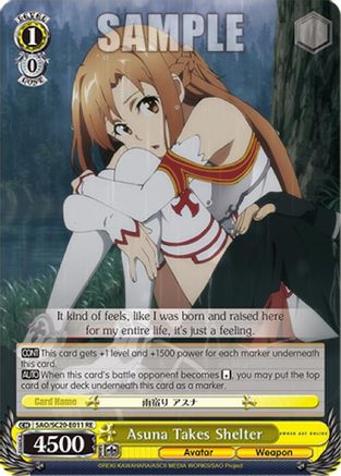 Image of Asuna Takes Shelter (SAO/SC20-E011 RE) - Sword Art Online Chronicle Set