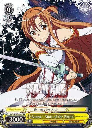 Image of Asuna - Start of the Battle (SAO/SC20-E017 RE) - Sword Art Online Chronicle Set