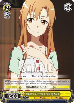 Image of Asuna's Veteran Cooking Skill (SAO/S20-E020 RE) - Sword Art Online Chronicle Set
