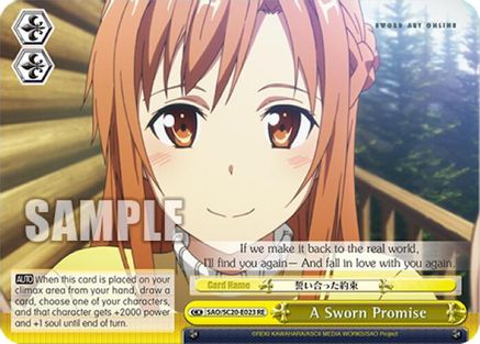 Image of A Sworn Promise (SAO/S20-E023 RE) - Sword Art Online Chronicle Set