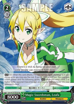 Image of Magic Swordsman, Leafa (SAO/S20-E026 RE) - Sword Art Online Chronicle Set