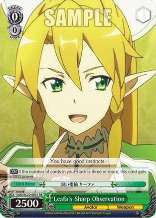 Image of Leafa's Sharp Observation (SAO/SC20-E037 RE) - Sword Art Online Chronicle Set