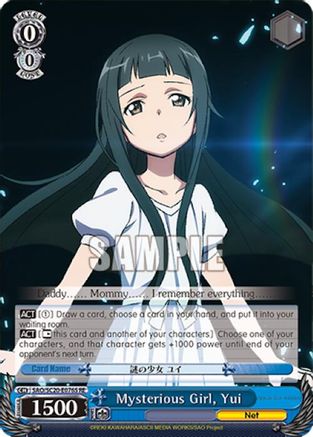 Image of Mysterious Girl, Yui (SR) (SAO/SC20-E076S RE) - Sword Art Online Chronicle Set