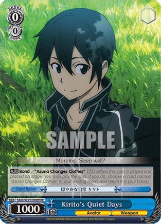 Image of Kirito's Quiet Days (SAO/SC20-E089 RE) - Sword Art Online Chronicle Set