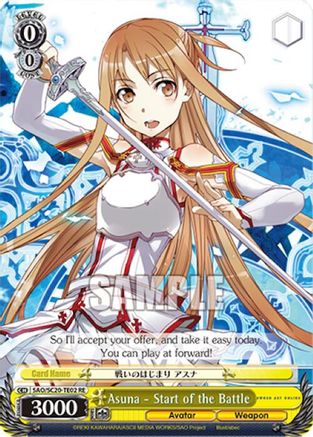 Image of Asuna - Start of the Battle (TD) (SAO/SC20-TE02 RE) - Sword Art Online Chronicle Set