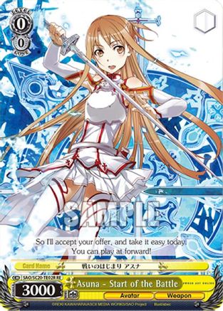 Image of Asuna - Start of the Battle (RRR) (SAO/S20-TE02R RE) - Sword Art Online Chronicle Set