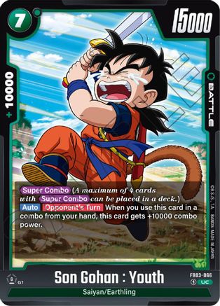 Image of Son Gohan : Youth - FB03-066 (FB03-066) - Raging Roar