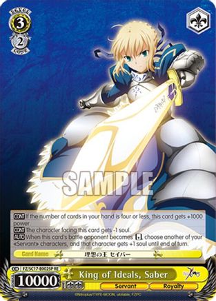 Image of King of Ideals, Saber (SP) (FZ/SC17-E002SP RE) - Fate/Zero Chronicle Set