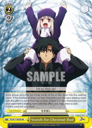Image of Search for Chestnut Bud (FZ/SC17-E025 RE) - Fate/Zero Chronicle Set