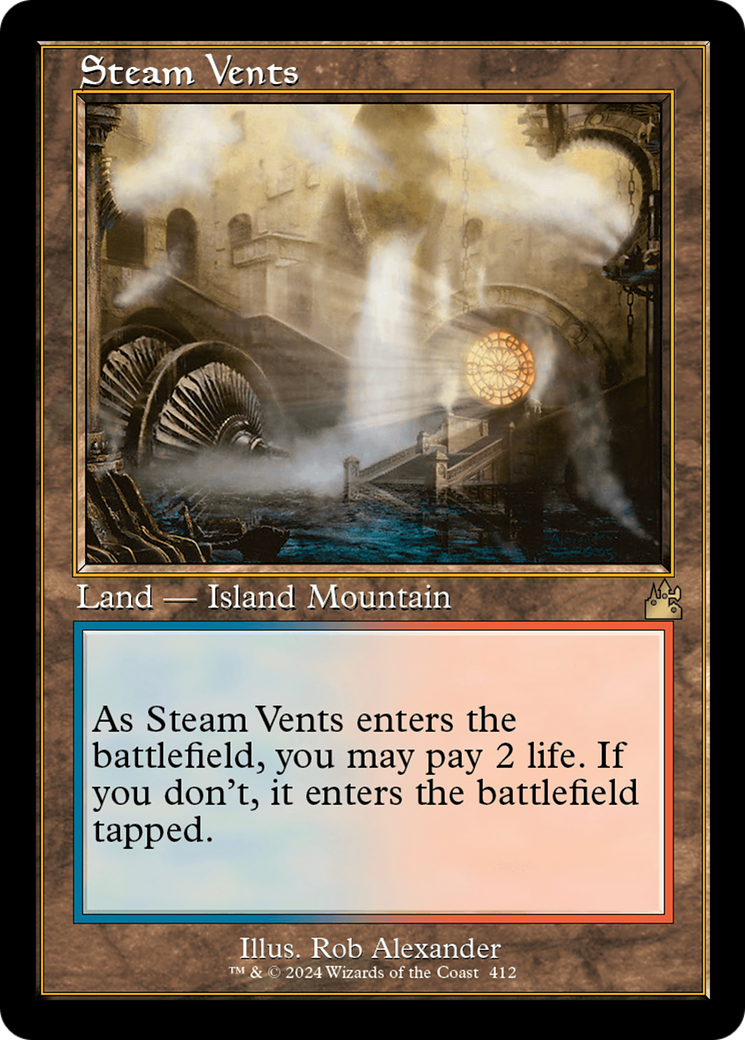 Image of Steam Vents (Retro Frame) (RVR-412) - Ravnica Remastered Foil
