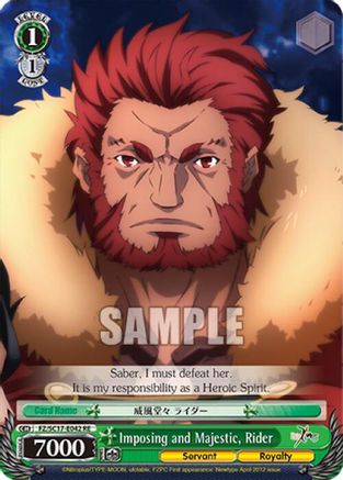 Image of Imposing and Majestic, Rider (FZ/SC17-E042 RE) - Fate/Zero Chronicle Set
