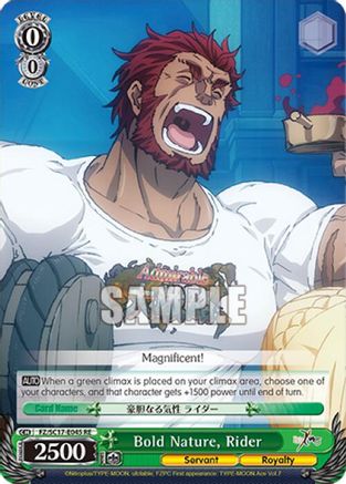 Image of Bold Nature, Rider (FZ/SC17-E045 RE) - Fate/Zero Chronicle Set