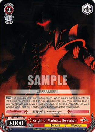 Image of Knight of Madness, Berserker (FZ/SC17-E056 RE) - Fate/Zero Chronicle Set