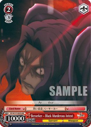 Image of Berserker - Black Murderous Intent (FZ/SC17-E070 RE) - Fate/Zero Chronicle Set