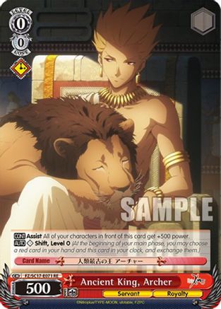 Image of Ancient King, Archer (FZ/SC17-E071 RE) - Fate/Zero Chronicle Set