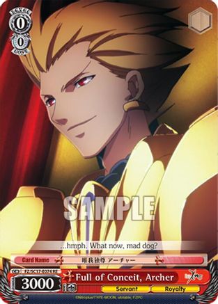 Image of Full of Conceit, Archer (FZ/SC17-E074 RE) - Fate/Zero Chronicle Set