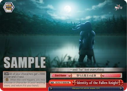 Image of Identity of the Fallen Knight (FZ/SC17-E083 RE) - Fate/Zero Chronicle Set